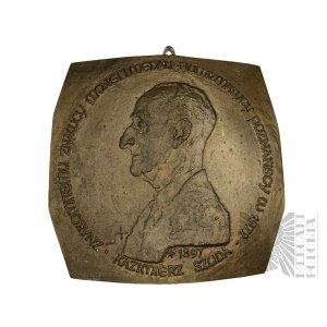 PRL, 1972. - Kazimierz Szuda Gedenkplakette Medaille 1897 - Für den ausgezeichneten Münz- und Medaillensammler - Poznan Numismatik 1972 - Entwurf von Józef Stasiński, Bronze Lana