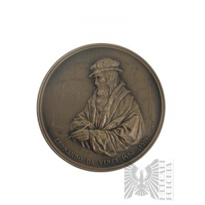 PRL, 1989 r. - Medal Pamiątkowy Leonardo do Vinci - Politechnika Częstochowska Wydział Budowy Maszyn 1949-1989