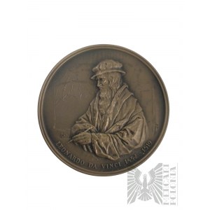 République populaire de Pologne, 1989. - Médaille commémorative Leonardo do Vinci - Université de technologie de Częstochowa Faculté de génie mécanique 1949-1989