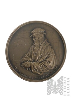 PRL, 1989. - Leonardo do Vinci Commemorative Medal - Częstochowa University of Technology Faculty of Mechanical Engineering 1949-1989.