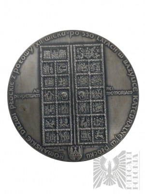 People's Republic of Poland, 1981. - Warsaw Mint, Medal of Societas Scientiarum Plocensis / Romanesque Plock Doors from the middle of the 12th century - after 550 years in the Cathedral Basilica in Plock - Design by Józef Gutowski, Stanisława Wątróbska.