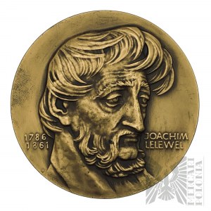 PRL, 1980. - Joachim Lelewel 1786-1861 medal, PTAiN Numismatic Section Branch in Lodz - Design by Jerzy Jarnuszkiewicz.