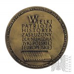 PRL, 1980. - Joachim Lelewel 1786-1861 medal, PTAiN Numismatic Section Branch in Lodz - Design by Jerzy Jarnuszkiewicz.