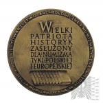 PRL, 1980. - Medaile Joachima Lelewela 1786-1861, pobočka numismatické sekce PTAiN v Lodži - návrh Jerzy Jarnuszkiewicz.