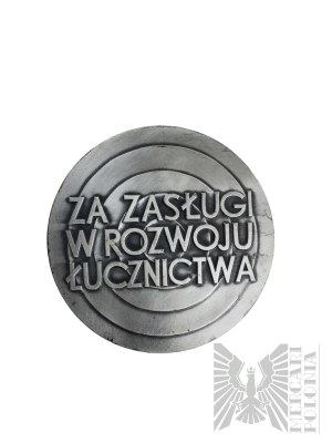 Polská lidová republika, 1977. - Medaile Varšavské mincovny, Za zásluhy o rozvoj lukostřelby / Polský lukostřelecký svaz 1927-1977