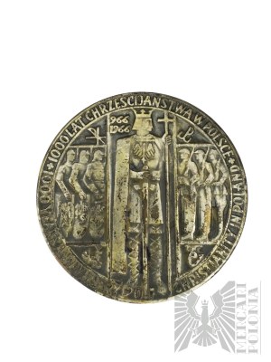 PRL, Varšava, 1966 (?) - Pamětní medaile Mincovna Varšava, 1000 let křesťanství 1966