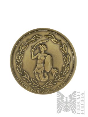 PRL, Warsaw, 1983. - PTAiN Warsaw medal, Karol Beyer 1818-1877 /Syrena Warszawska - Design by Stanisława Wątróbska.