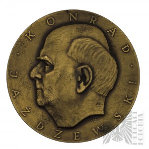 PRL, Varsovie, 1978. - Médaille Konrad Jażdżewski 1978, 50e anniversaire des travaux scientifiques, 70e anniversaire - Dessin de Jerzy Jarnuszkiewicz