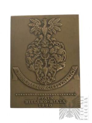 Poľsko, 1990 - Medaila PTAiN Bielsko-Biala, Adamvs Wenceslavs - dizajn Edward Gorol