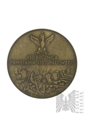 PRL, 1980. - Medal of the 150th Anniversary of the November Uprising 1980, PTAiN Warsaw Branch - Design by Marek Lipowski.