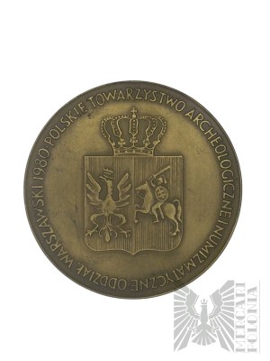 PRL, 1980. - Medal of the 150th Anniversary of the November Uprising 1980, PTAiN Warsaw Branch - Design by Marek Lipowski.