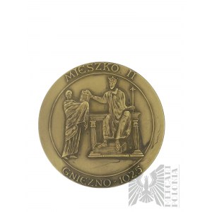 République populaire de Pologne, 1986 ( ?) - Médaille Mieszko II Gniezno 1025 / Ordo Romanus - Dessinée par Stanisława Wątróbska.
