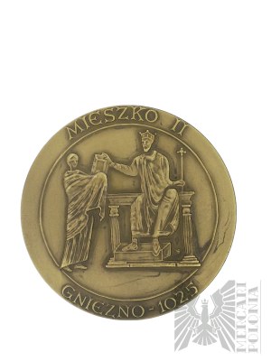 Polská lidová republika, 1986 (?) - Medaile Mieszko II Gniezno 1025 / Ordo Romanus - Návrh Stanisława Wątróbska.