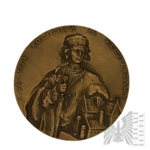 PRL, 1989 r.- Medal z Serii Królewskiej Koszalińskiego Oddziału PTAiN, Bolesław Kędzierzawy - Projekt Ewa Olszewska-Borys
