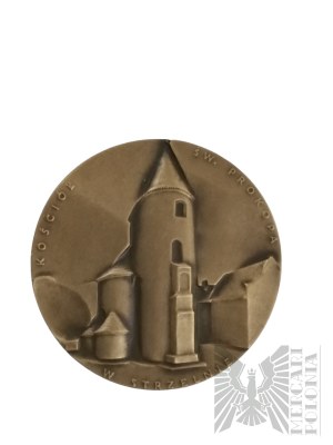 Poľsko, 1990 - medaila z kráľovskej série košalinskej pobočky PTAiN, Kazimierz Sprawiedliwy - návrh Ewa Olszewska-Borys