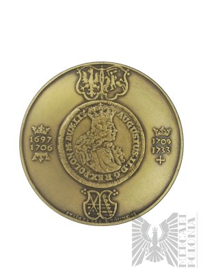 Pologne, Varsovie, 1982. - Médaille de la série royale PTAiN, Auguste II le Fort Wettin - Dessinée par Witol Korski.