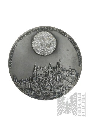 PRL, 1988 r. - Medal 100-lecie Krakowskiego Towarzystwa Numizmatycznego 1988, Projekt Witold Korski
