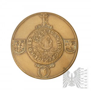 PRL, Varsovie, 1981. - Monnaie de Varsovie, médaille de la série royale du PTAiN, Jan III Sobieski - Dessin de Witold Korski.