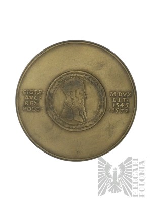 PRL, Warszawa, 1980 r. - Mennica Warszawska, Medal z Serii Królewskiej PTAiN, Zygmunt August - Projekt Witold Korski