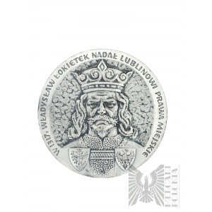 PRL - Medal Pamiątkowy Miasto Lublin Odznaczone Krzyżem Grunwaldu I Kl. 1954, Władysław Łokietek - Projekt Edwar Gorol