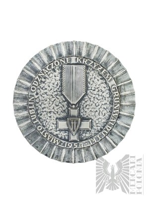 People's Republic of Poland - Commemorative Medal City of Lublin Decorated with the Cross of Grunwald 1st Class 1954, Wladyslaw Lokietek - Design by Edwar Gorol