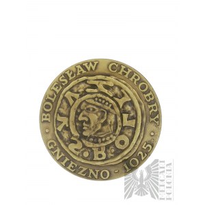 République populaire de Pologne, 1985. - Médaille Bolesław Chrobry Gniezno 1025, Lance de Saint-Maurice - Dessinée par Stanisława Wątróbska