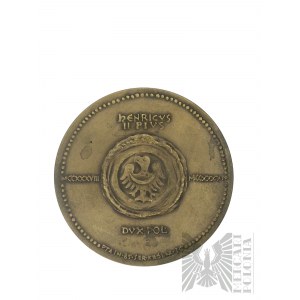 PRL, Varsovie, 1985. - Monnaie de Varsovie, médaille de la série royale du PTAiN, Henryk Pobożny - Dessin de Witold Korski.