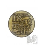 PRL, Varsovie, 1984. - Monnaie de Varsovie, médaille de la série royale du PTAiN, Kazimierz Odnowiciel - Dessin de Witold Korski.