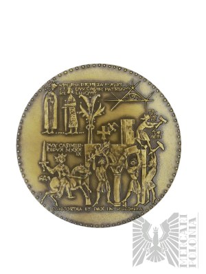 PRL, Varšava, 1984. - Varšavská mincovna, medaile z královské série PTAiN, Kazimierz Odnowiciel - návrh Witold Korski.