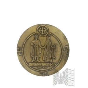PRL, Varsovie, 1978. - Monnaie de Varsovie, médaille de la série royale du PTAiN, Mieszko I - Projet Witold Korski