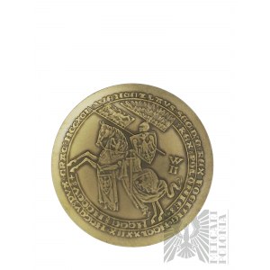 PRL, Varsovie, 1983. - Monnaie de Varsovie, médaille de la série royale du PTAiN Venceslas II le Bohémien - Dessin de Witold Korski.