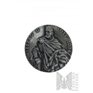 Polonia, 1990 - Medaglia della serie reale della sezione di Koszalin della PTAiN, Rycheza/Mieszko II - Disegno di Ewa Olszewska-Borys