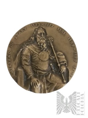 Poľsko, 1990 - Medaila z kráľovskej série košickej pobočky PTAiN Mieszko III Stary - návrh Ewa Olszewska-Borys