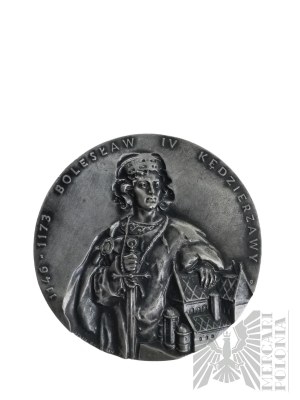 PRL, 1989 - Medaille aus der königlichen Serie der Niederlassung Koszalin der PTAiN Bolesław IV Kędzierzawy - Entwurf Ewa Olszewska-Borys