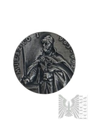 Polsko, 1991 - Medaile z královské řady Koszalinské pobočky PTAiN Mieszko I / Dobrawa - návrh Ewa Olszewska-Borys