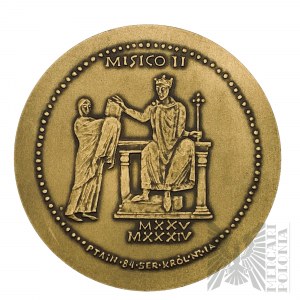 PRL, Warsaw, 1984. - Medal from the Royal Series of the PTAiN Mieszko II - Design by Witold Korski.