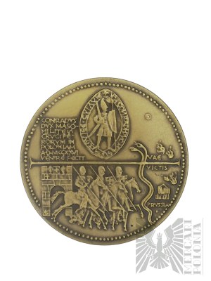 PRL, Varsovie, 1984. - Monnaie de Varsovie, médaille de la série royale du PTAiN, Konrad Mazowiecki - Dessin de Witold Korski.