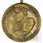 République populaire de Pologne - Plaque commémorative Médaille Jan III Sobieski Odsiecz Wiedeńska, 1683-1983, Laiton