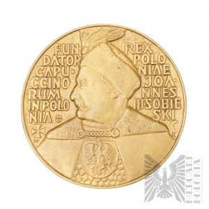 République populaire de Pologne, 1974 - Médaille de Jan III Sobieski - Dictionnaire des capucins polonais 1582-1974 - Dessin de Wacław Kowalik