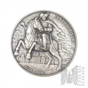 Medaila Jan III Sobieski 1674-1696 / Palác Wilanów, Regionálna pobočka PZU vo Varšave - návrh Andrzeja a Roussany Nowakowských
