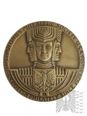Poľsko / USA, 1983. - Pamätná medaila Kráľ Jan III Sobieski 1683-1983, Polonus Philatelic Society USA - návrh L. S. Kawecki.