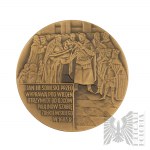 PRL - Medaglia della sezione PTAiN di Częstochowa, serie Jasna Góra - Veni, Vidi, Deus Vicit, Częstochowa, scena della consegna della sciabola di Żółkiewski a Jan III Sobieski - Progetto Wojciech Barylski