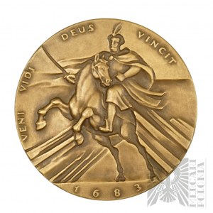 PRL, Warschau, 1983. - Medaille der Münze Warschau, Jan III Sobieski - Veni, Vidi, Deus Vincit, Odsiecz Wiedeńska 1683-1983 - Entwurf von Ewa Olszewska-Borys.