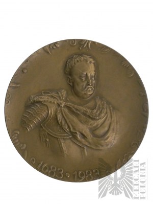 PRL, 1983 r.- Medal Jan III Sobieski, 300-lecie Odsieczy Wiedeńskiej 1983- Projekt Henryk Fajlhauer