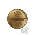 République populaire de Pologne, Varsovie, 1978. - Médaille de la Monnaie de Varsovie, Tadeusz Kościuszko, pour commémorer l'installation du monument du Wawel à Tadeusz Kościuszko à Detroit - Dessin de Witold Korski.