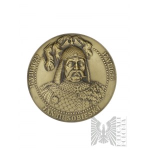 Pologne, Varsovie, 1990. - Médaille de la Monnaie de Varsovie Jan III Sobieski / Bataille de Vienne 12 septembre 1683-1990 - Dessin d'Andrzej Nowakowski.
