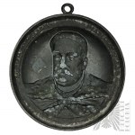 Um 1883 - Medaillonrelief Jan III Sobieski, König von Polen und dem Großherzogtum Litauen - Wien 1683, Żórawno 1676, Chocim 1673 - Bronze, Entwurf Jan Kryński