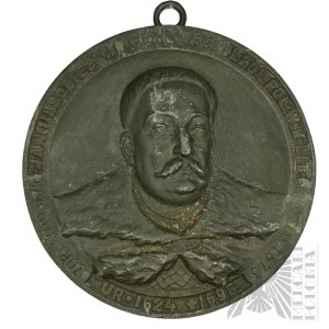 Circa 1883. - Medallion Relief Jan III Sobieski King of Poland and the Grand Duchy of Lithuania - Vienna 1683, Żórawno1676, Chocim 1673 - Bronze, Design by Jan Kryński.