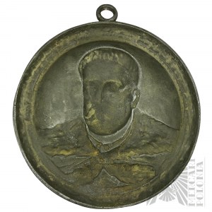 Circa 1883 - Medaglione in rilievo Jan III Sobieski Re di Polonia e del Granducato di Lituania - Vienna 1683, Żórawno1676, Chocim 1673 - Bronzo, Design Jan Kryński