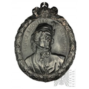Ancienne plaque de médaille Tadeusz Kościuszko 1746-1817, Jeszcze Polska Nie Zginęła